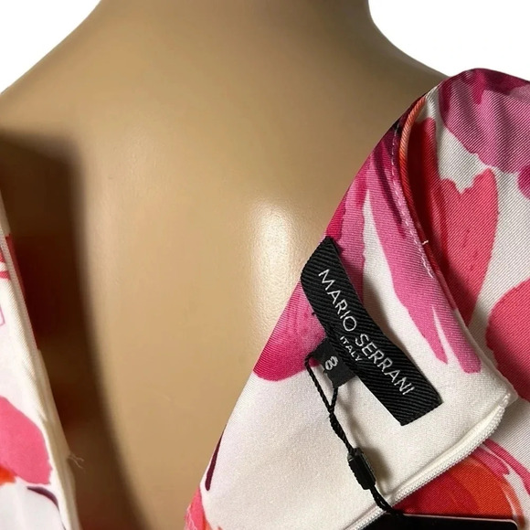 MARIO SERRANI dress, women size 8 . Multicolor, floral,sleeveless, back zip ,NWT - Picture 7 of 13